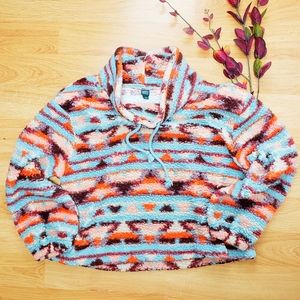 Wild Fable Faux Sherpa Pull-over Crop Top Sz XL